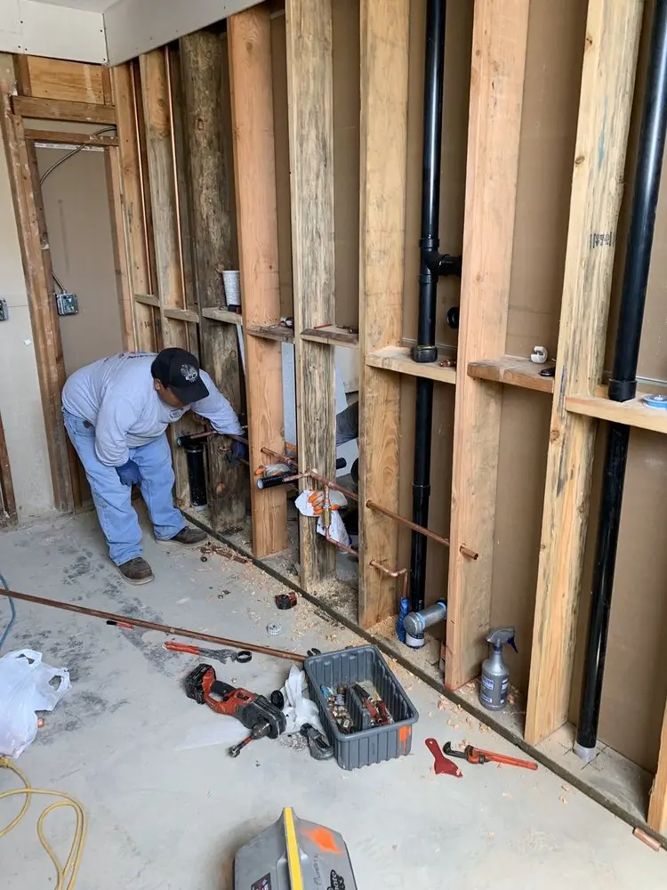 Commercial rough-in plumbing for Gas Line Repair in Lowell